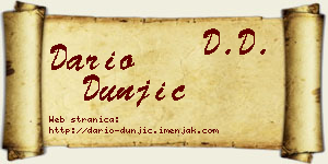 Dario Dunjić vizit kartica